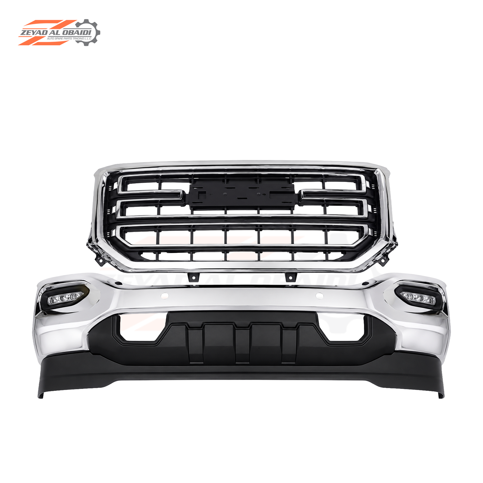 Complete Chrome Front Bumper Sierra 1500 2016-2019 Aftermarket