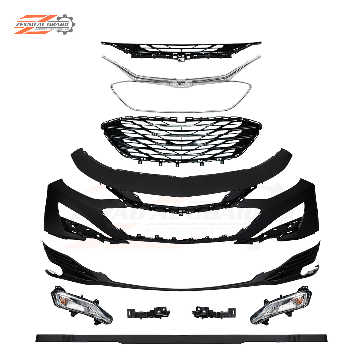 Complete Front Bumper for Chevrolet Malibu 2019-2024 – Aftermarket