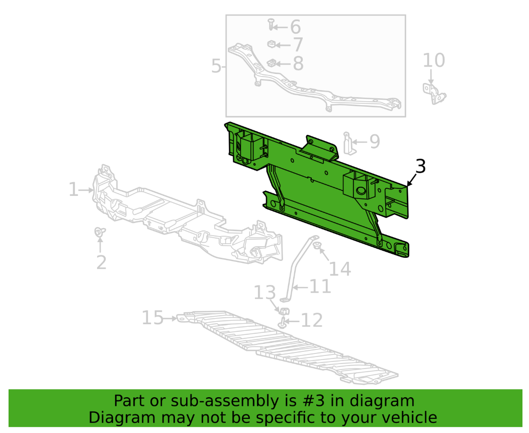 Genuine OEM Bumper Reinforcement for Chevrolet Corvette C8 2020–2026