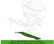 Genuine OEM Front Bumper Cover Lower Stiffener for Chevrolet Corvette C8 2020–2026