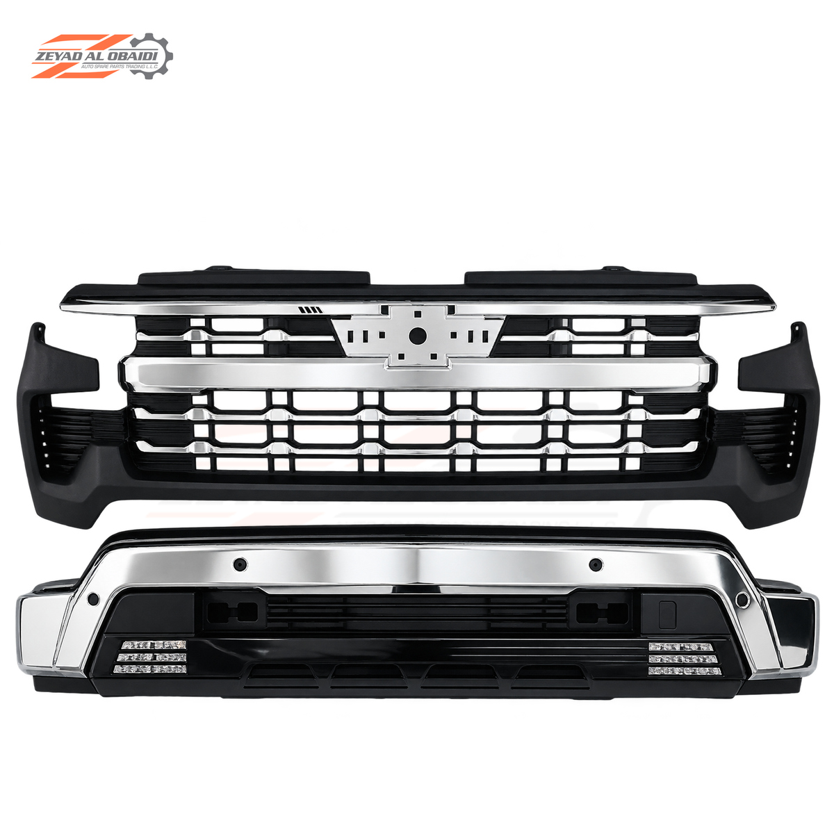 Complete Chrome Front Bumper Chevrolet Silverado 2022-2025 Aftermarket