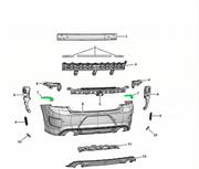 Aftermarket Rear Bumper Side Support Brackets for Dodge Charger 2015–2024