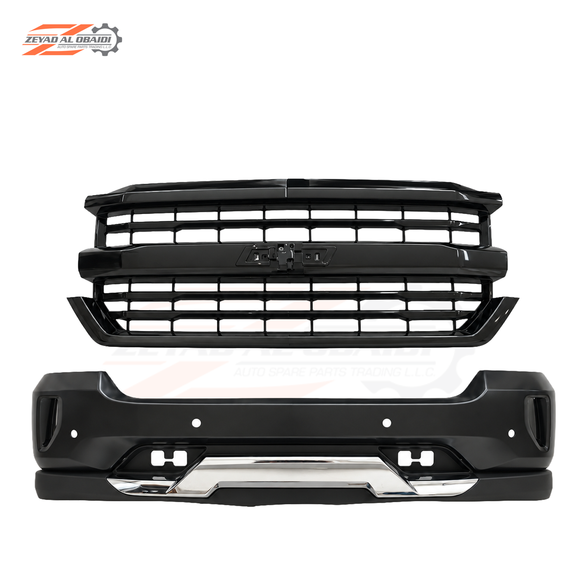 Aftermarket Front Grille and Bumper Kit for Chevrolet Silverado 2016–2018