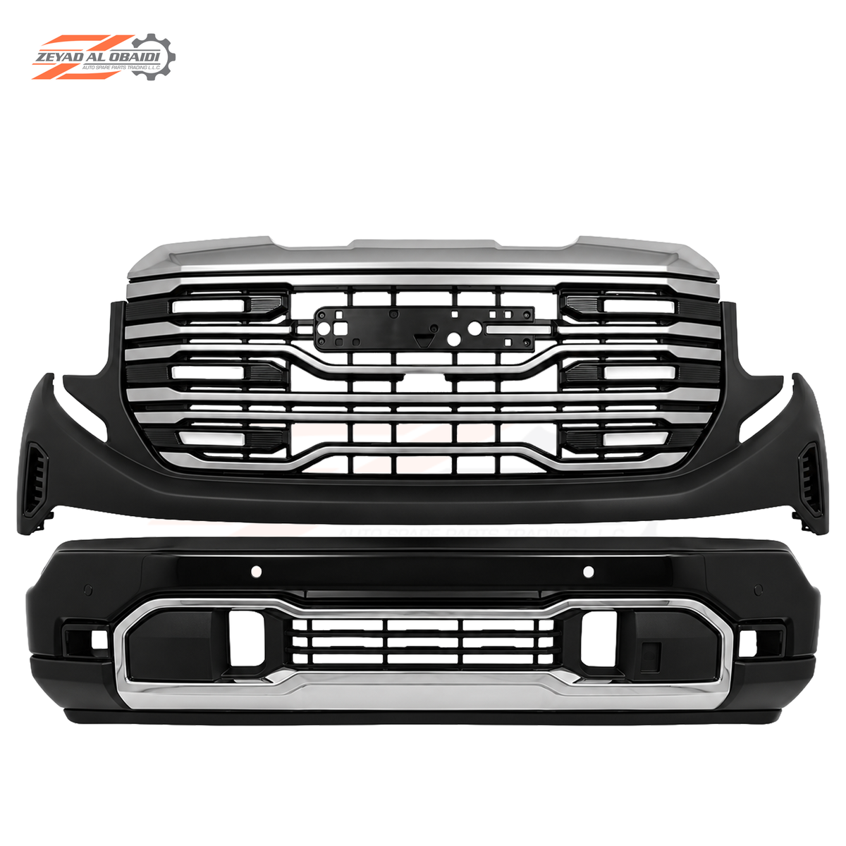 Aftermarket AT4/SLE Front Grille and Bumper Kit for GMC Sierra 2022–2025