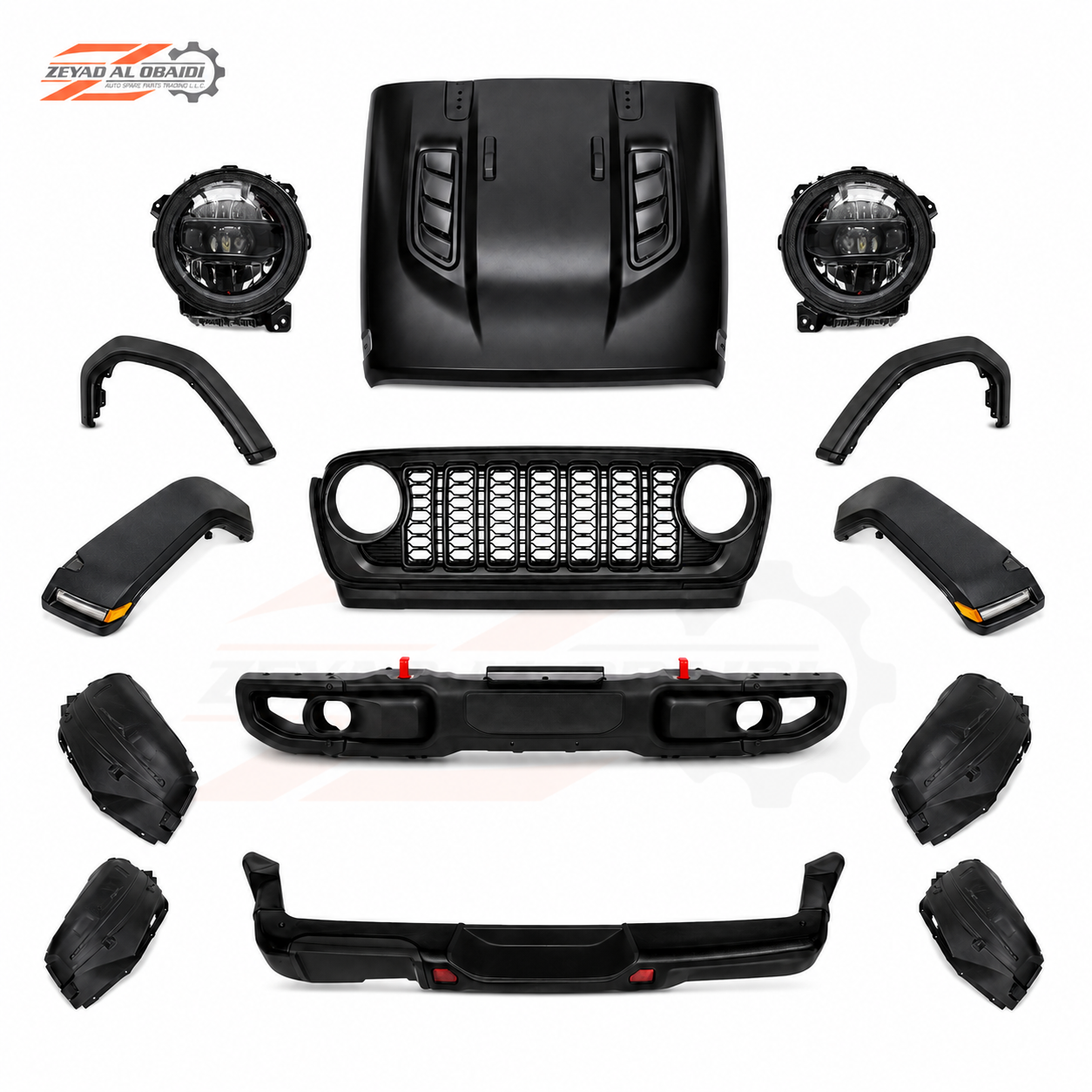 Transform Kit To Wrangler Rubicon 2024 Aftermarket  With Headlight