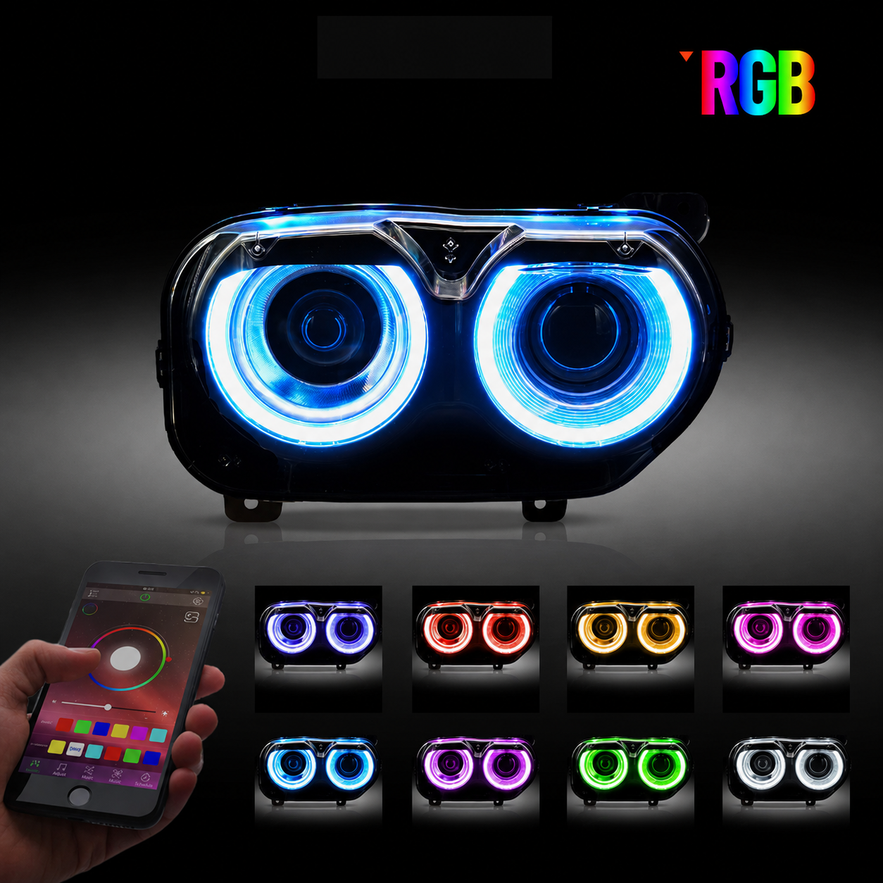 RGB Headlights Challenger