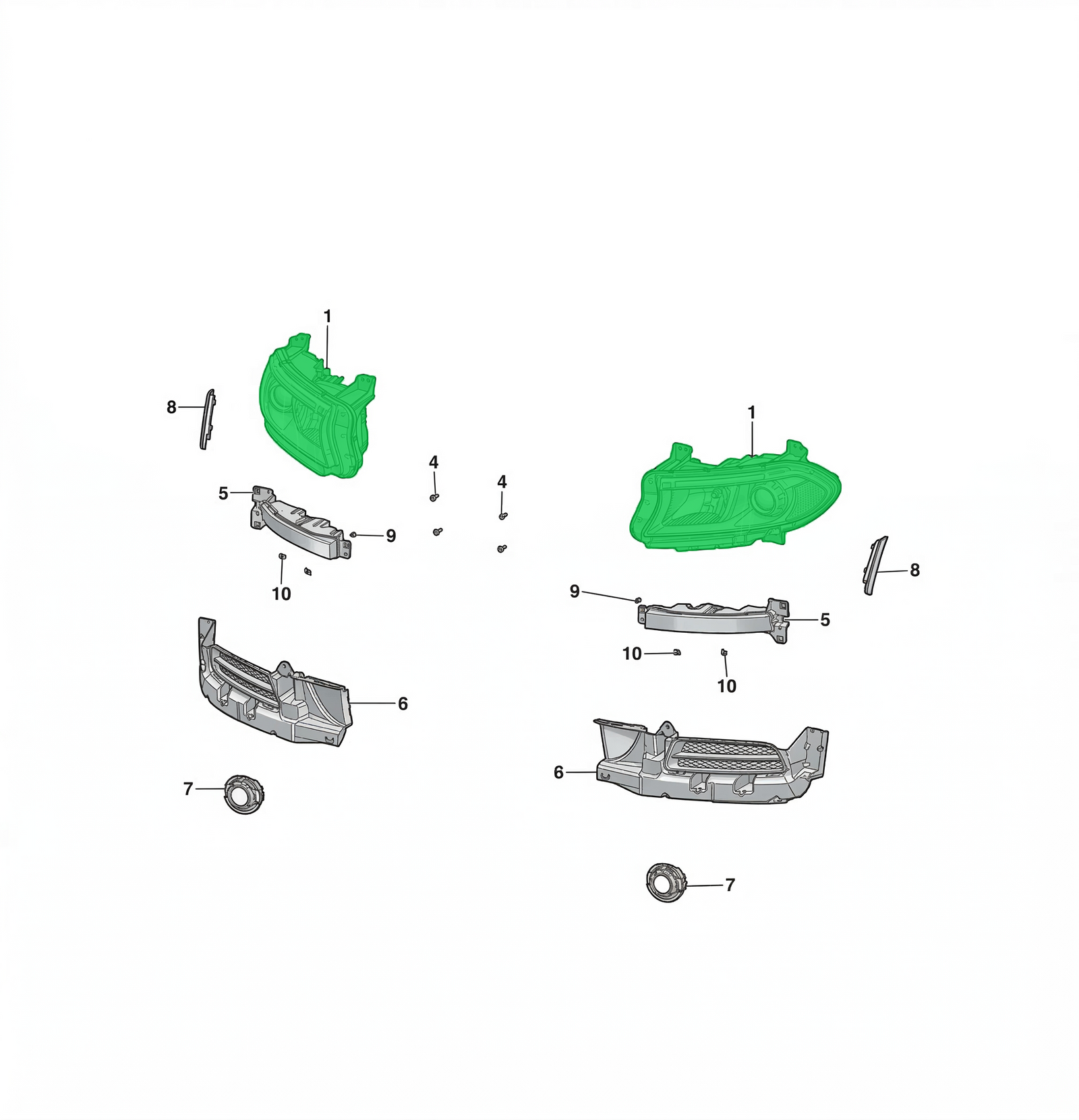 Aftermarket Front Headlight Assemblies for Dodge Charger 2015–2020