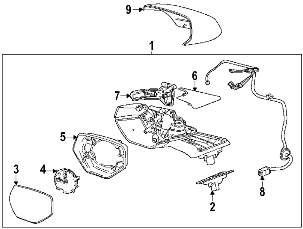 Genuine OEM Mirror Left for Chevrolet Corvette C8 2020–2026