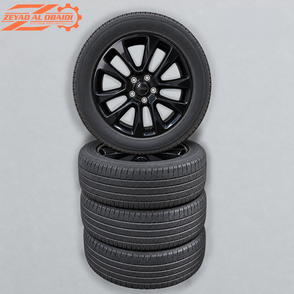 Black Wheel and Tire Set Jeep Grand Cherokee 2017–2022 Used