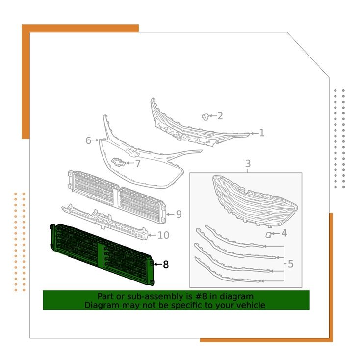 شوتر جريل /بوابة تهوية FRONT BUMPER SHUTTER 23278689 - ZO AUTO PARTS